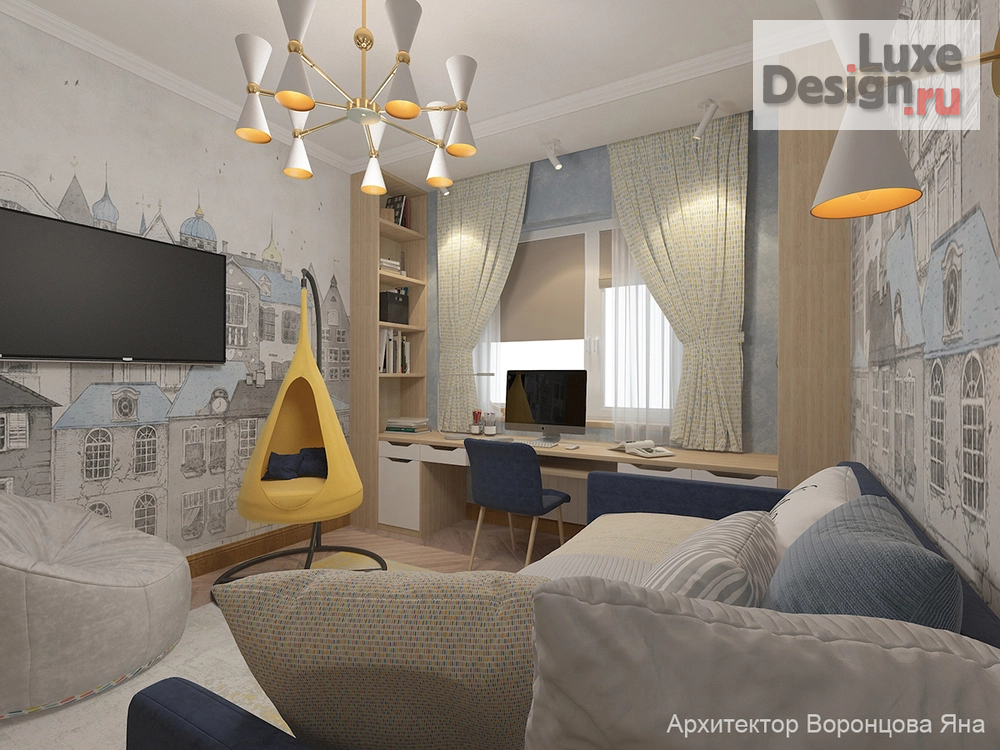 Дизайн интерьера четырехкомнатной квартиры "ЖК Балтийский" (фото 11)