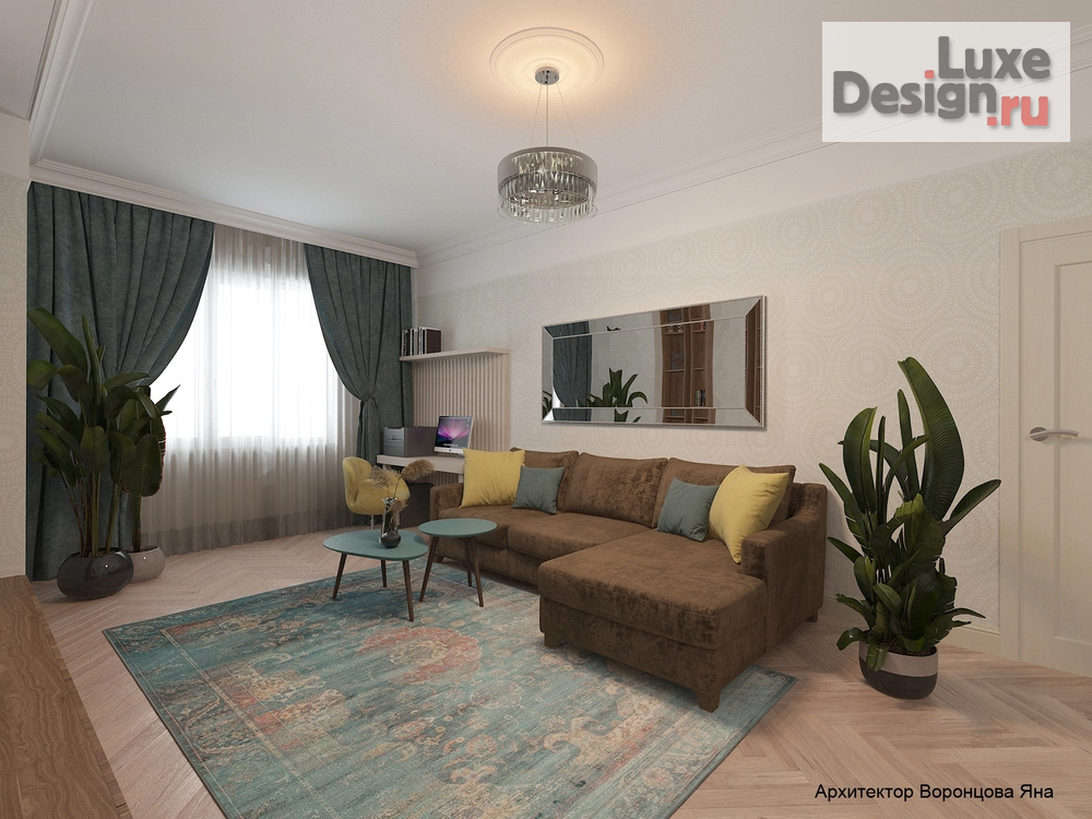 Дизайн интерьера четырехкомнатной квартиры "ЖК Балтийский" (фото 1)