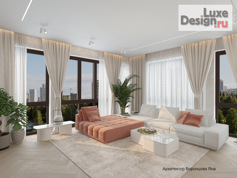 Дизайн интерьера трехкомнатной квартиры "ЖК «Onyx Deluxe»" (фото 4)