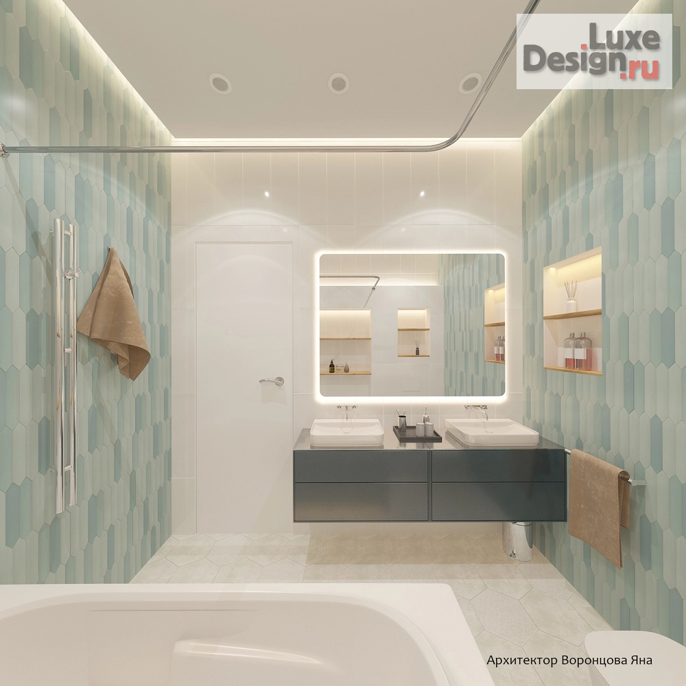 Дизайн интерьера трехкомнатной квартиры "ЖК Зиларт" (фото 9)