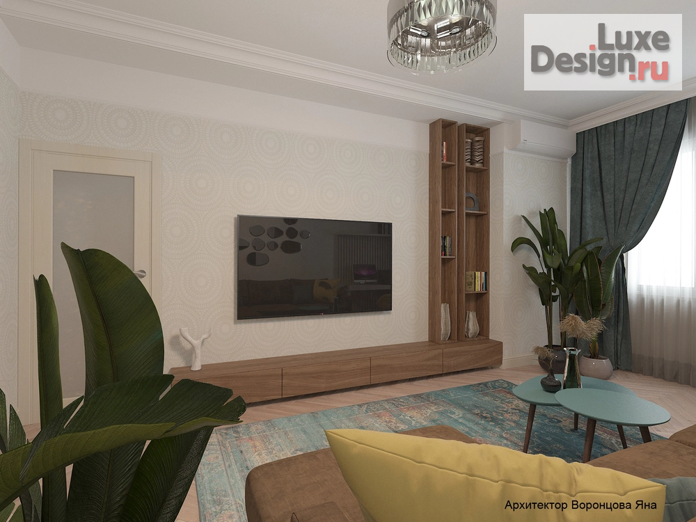 Дизайн интерьера четырехкомнатной квартиры "ЖК Балтийский" (фото 2)