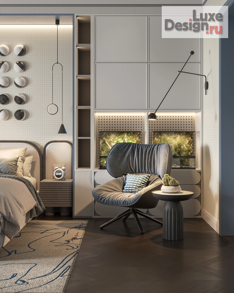 Дизайн интерьера загородного дома "КП Онегино | Детские пространства для девочки 15-ти лет" (фото 3)