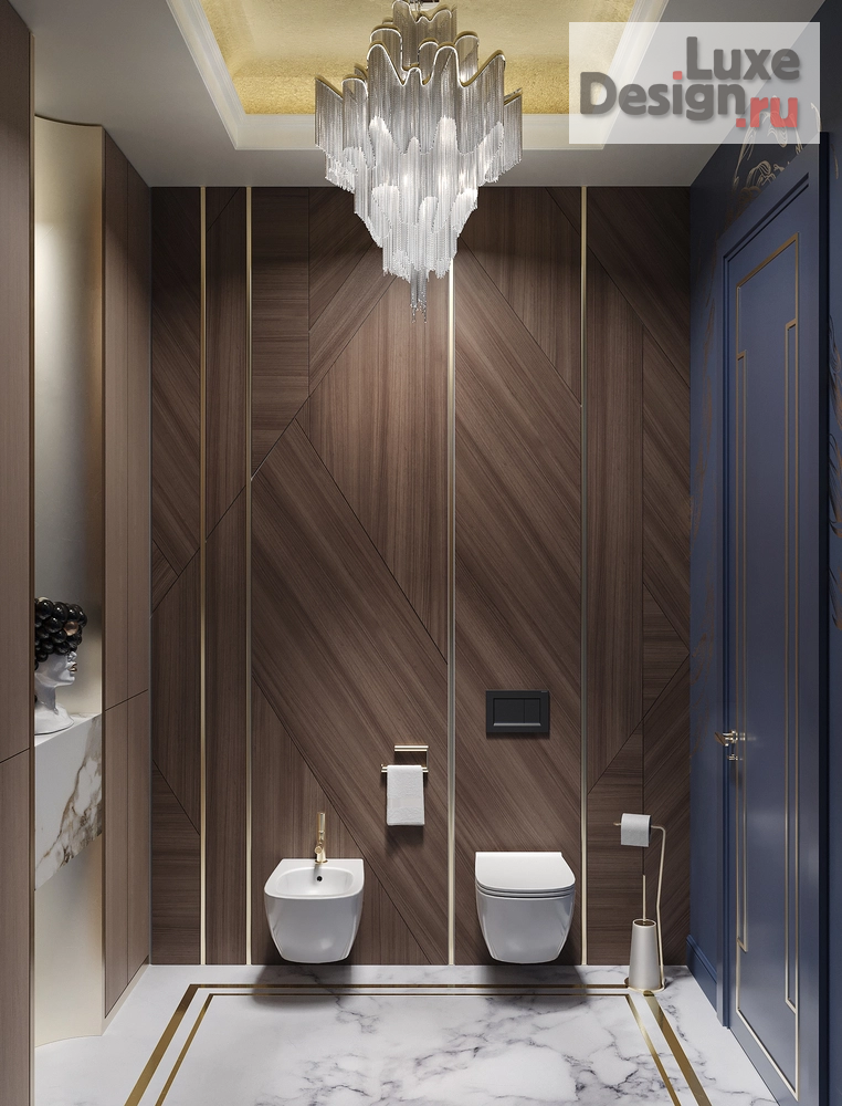 Дизайн интерьера загородного дома "КП Онегино | Гостевой санузел 1-го этажа" (фото 4)