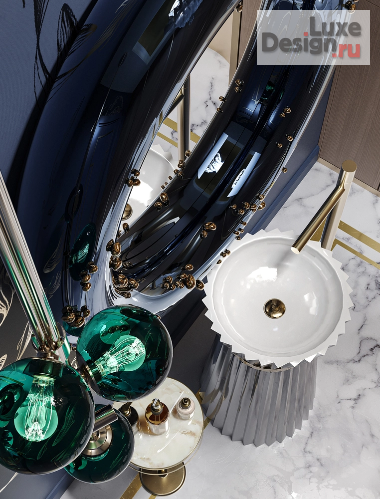 Дизайн интерьера загородного дома "КП Онегино | Гостевой санузел 1-го этажа" (фото 6)