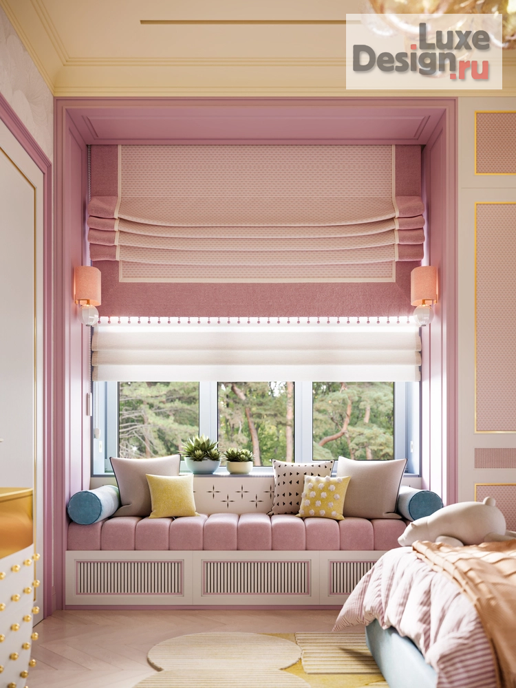 Дизайн интерьера загородного дома "КП Онегино | Детские пространства для девочки 5-ти лет" (фото 6)