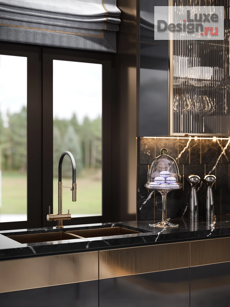 Дизайн интерьера загородного дома "КП Онегино | Кухня" (фото 8)