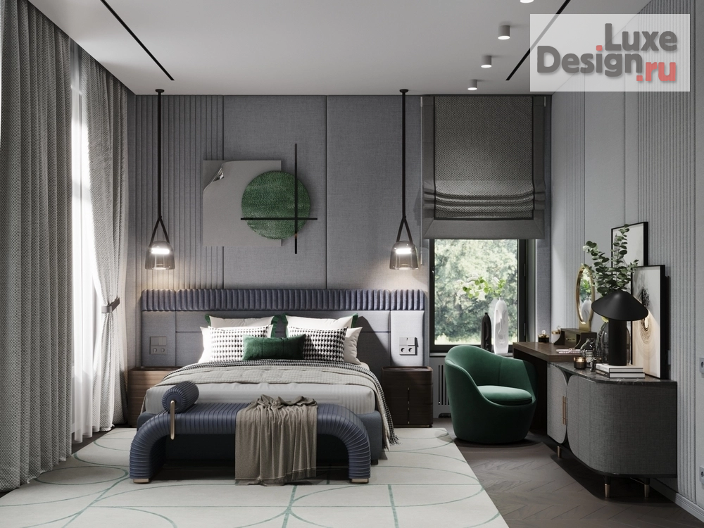 Дизайн интерьера частного дома "КП Афинеево | Дом 2 этажа | Гостевая спальня 1-го этажа" (фото 1)