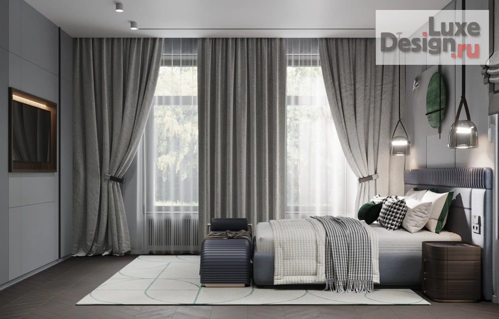 Дизайн интерьера частного дома "КП Афинеево | Дом 2 этажа | Гостевая спальня 1-го этажа" (фото 5)