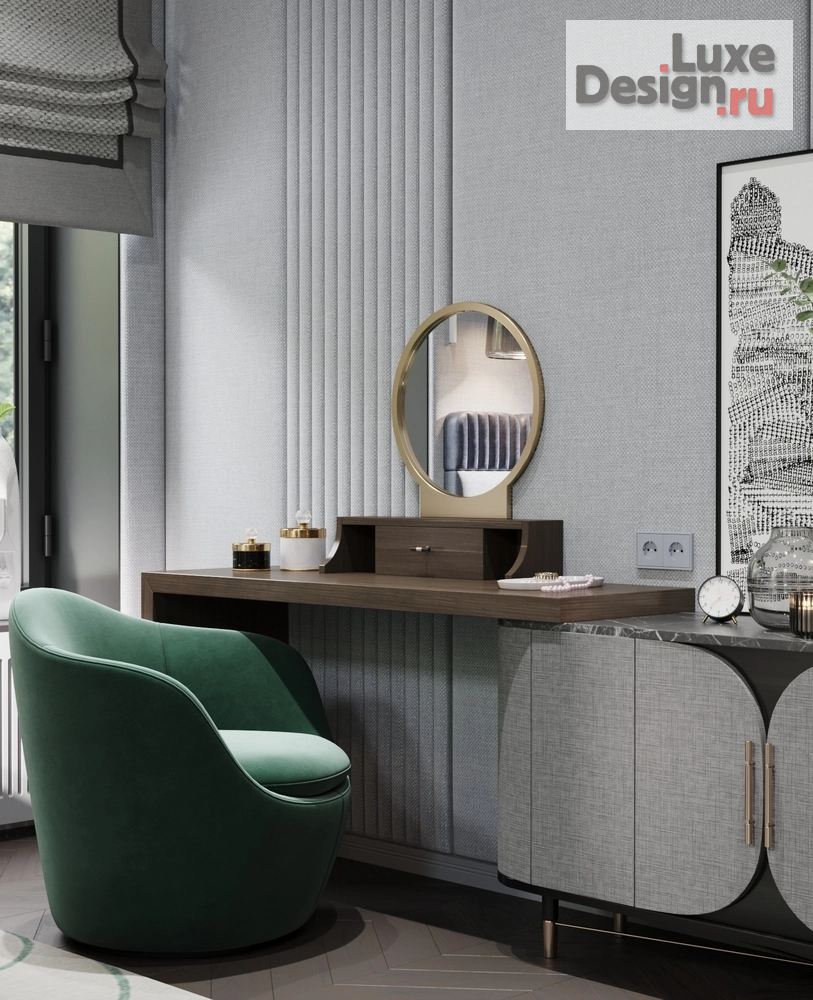 Дизайн интерьера частного дома "КП Афинеево | Дом 2 этажа | Гостевая спальня 1-го этажа" (фото 6)