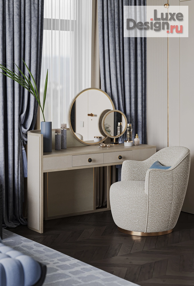 Дизайн интерьера частного дома "КП Афинеево | Дом 2 этажа | Мастер спальня" (фото 3)