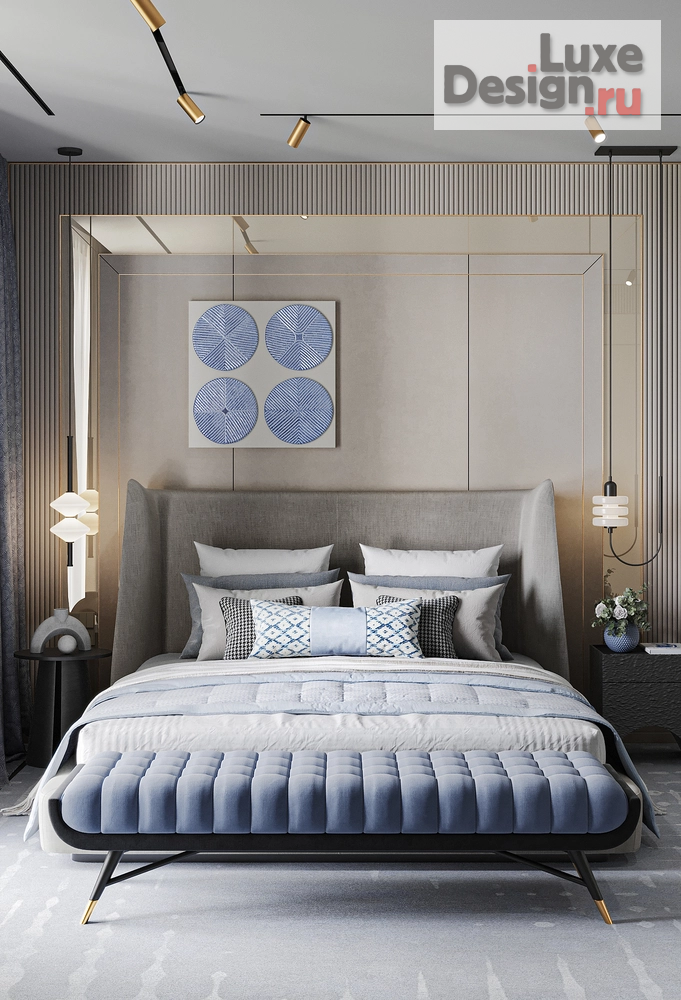 Дизайн интерьера частного дома "КП Афинеево | Дом 2 этажа | Мастер спальня" (фото 4)