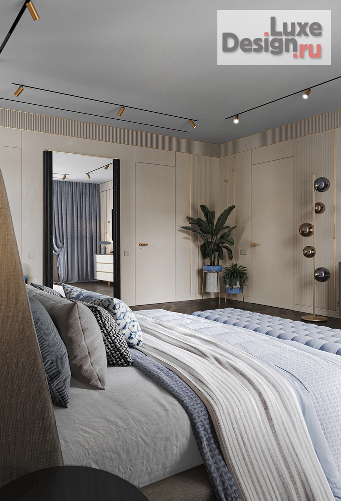 Дизайн интерьера частного дома "КП Афинеево | Дом 2 этажа | Мастер спальня" (фото 8)