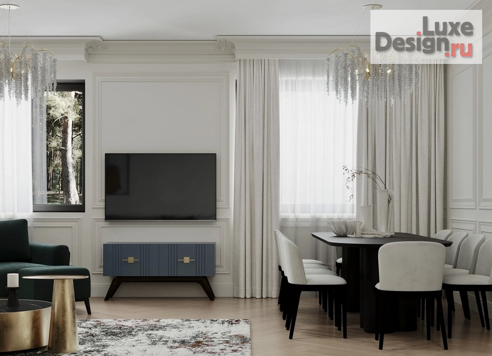 Дизайн интерьера загородного дома "Дом для семьи в Волоколамске" (фото 6) от дизайнера Меркулова Анастасия Дизайн интерьера загородного дома "Дом для семьи в Волоколамске" (фото 6)