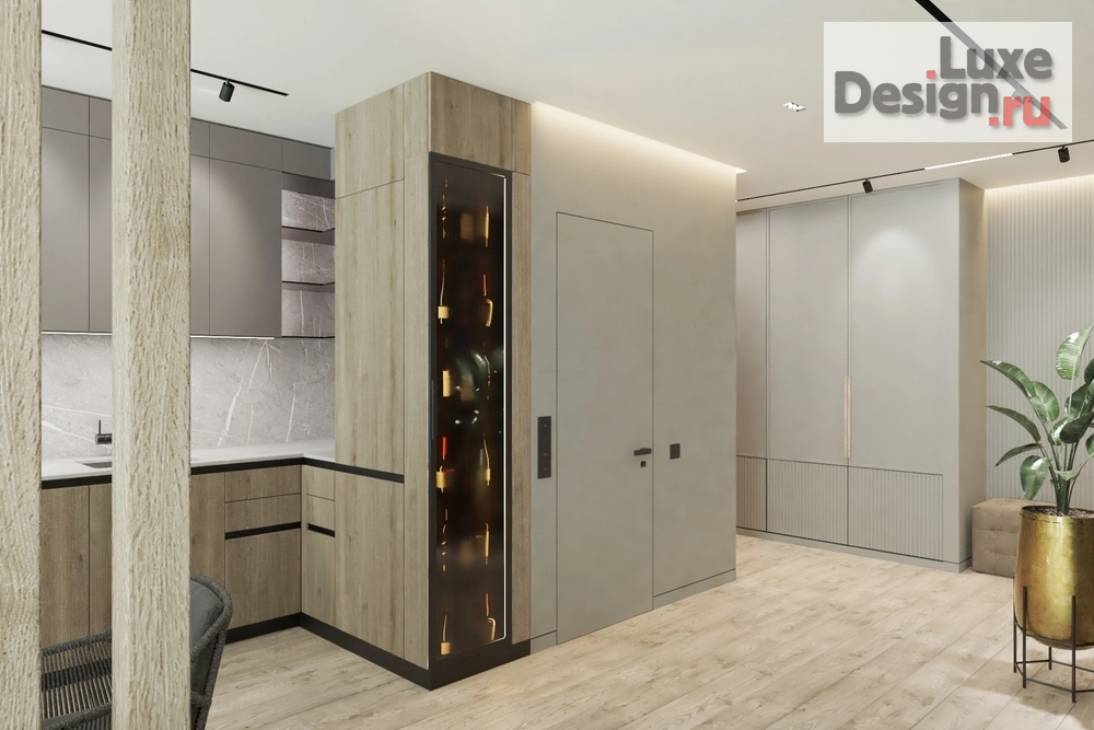 Дизайн интерьера квартиры студии "Квартира-студия в новостройке для молодой семьи" (фото 12)