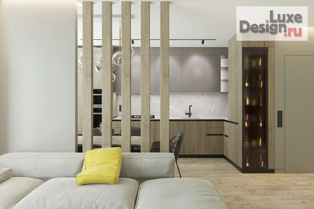 Дизайн интерьера квартиры студии "Квартира-студия в новостройке для молодой семьи" (фото 2)