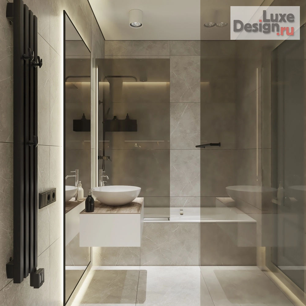 Дизайн интерьера ванной "Ванный комнаты, душевые и с/у" (фото 16)