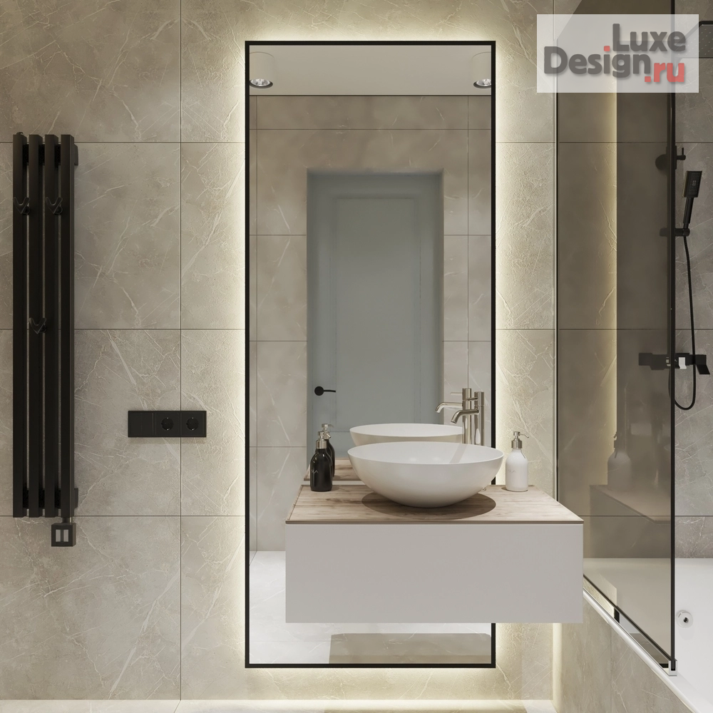 Дизайн интерьера ванной "Ванный комнаты, душевые и с/у" (фото 18)