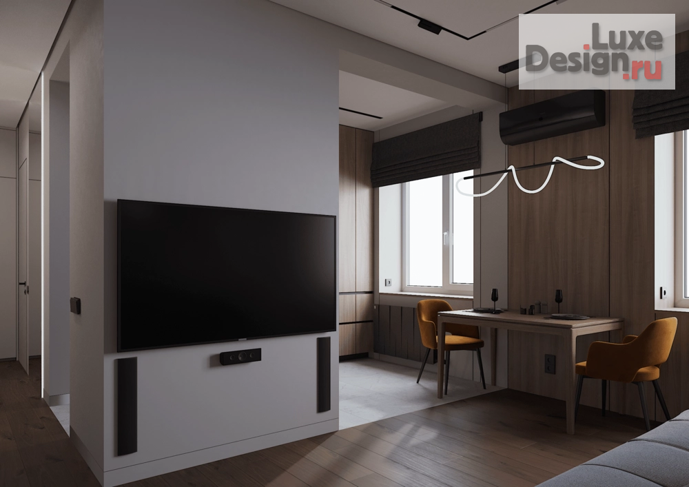 Дизайн интерьера двухкомнатной квартиры "Проект первого яруса квартиры для холостяка" (фото 3)