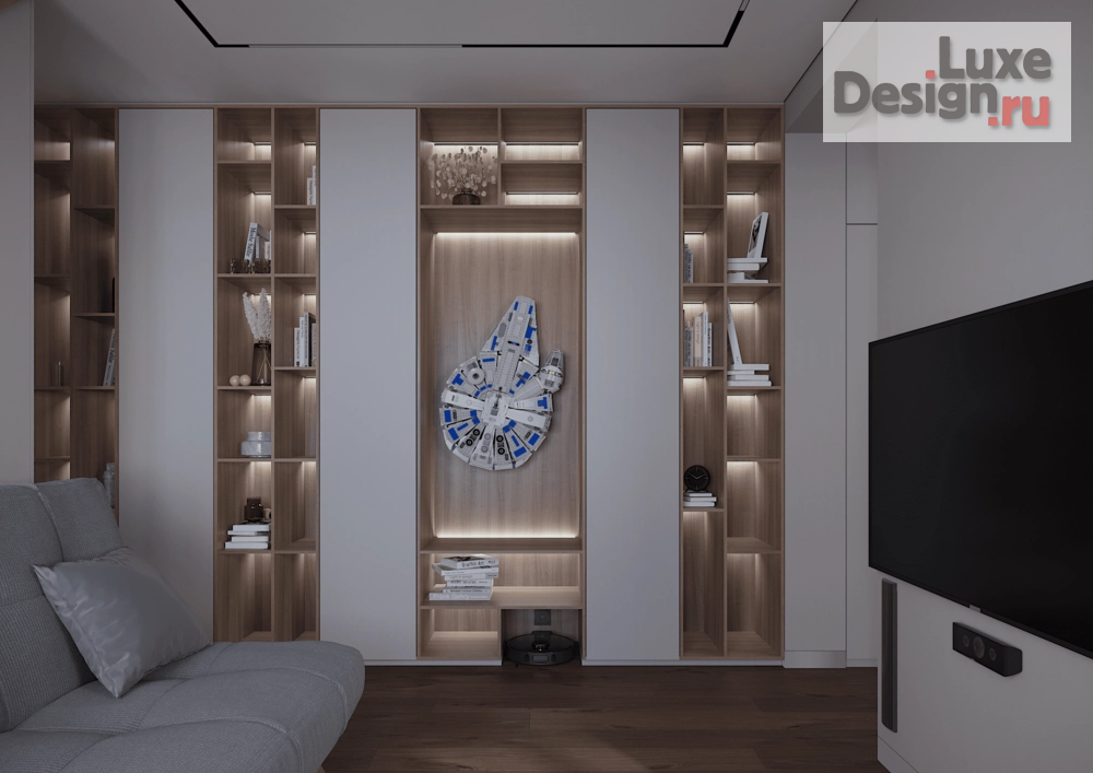Дизайн интерьера двухкомнатной квартиры "Проект первого яруса квартиры для холостяка" (фото 2)
