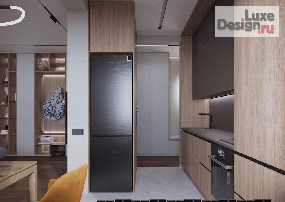 Дизайн интерьера двухкомнатной квартиры "Проект первого яруса квартиры для холостяка" (фото 5)