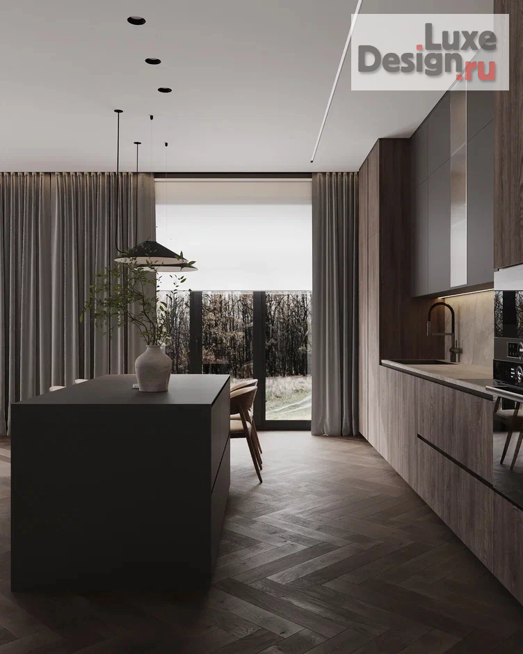 Дизайн интерьера гостиной "Кухня-гостиная в частном доме" (фото 11)