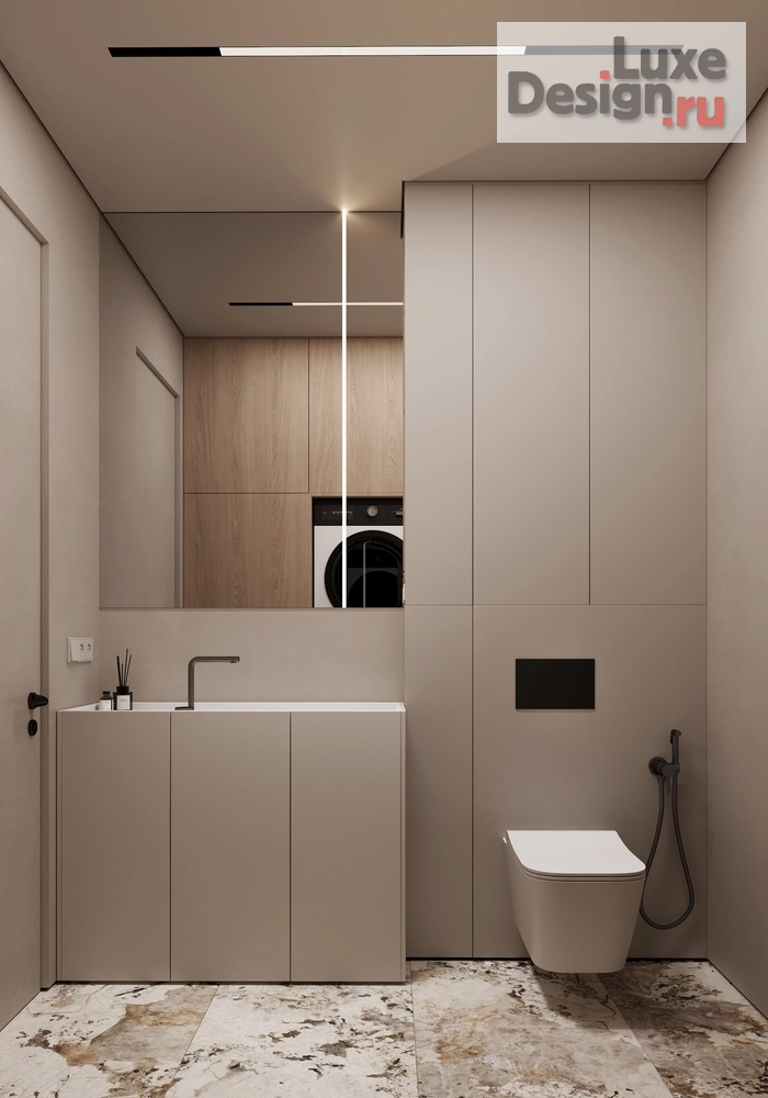 дизайн интерьера санузла "Санузел из проекта в ЖК "Новая жизнь"" (фото 1)