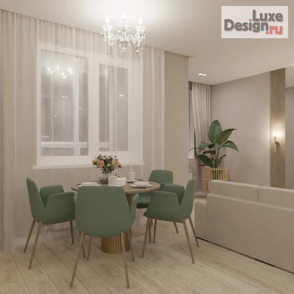 Дизайн интерьера трехкомнатной квартиры "Квартира 85 кв.м. в светлых тонах" (фото 26)