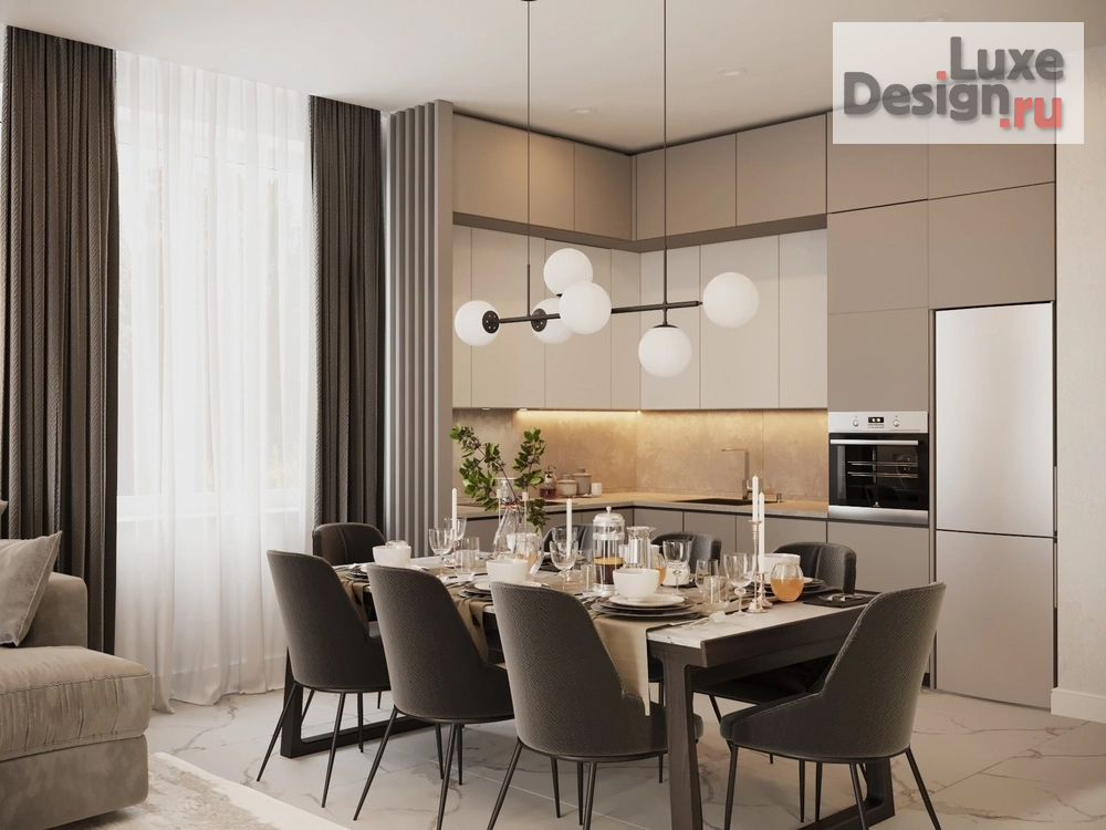 Дизайн интерьера кухни "Кухня гостиная " (фото 2)