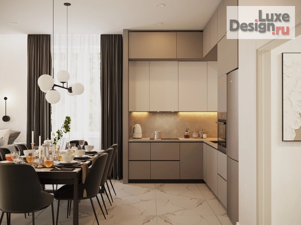 Дизайн интерьера кухни "Кухня гостиная " (фото 7)
