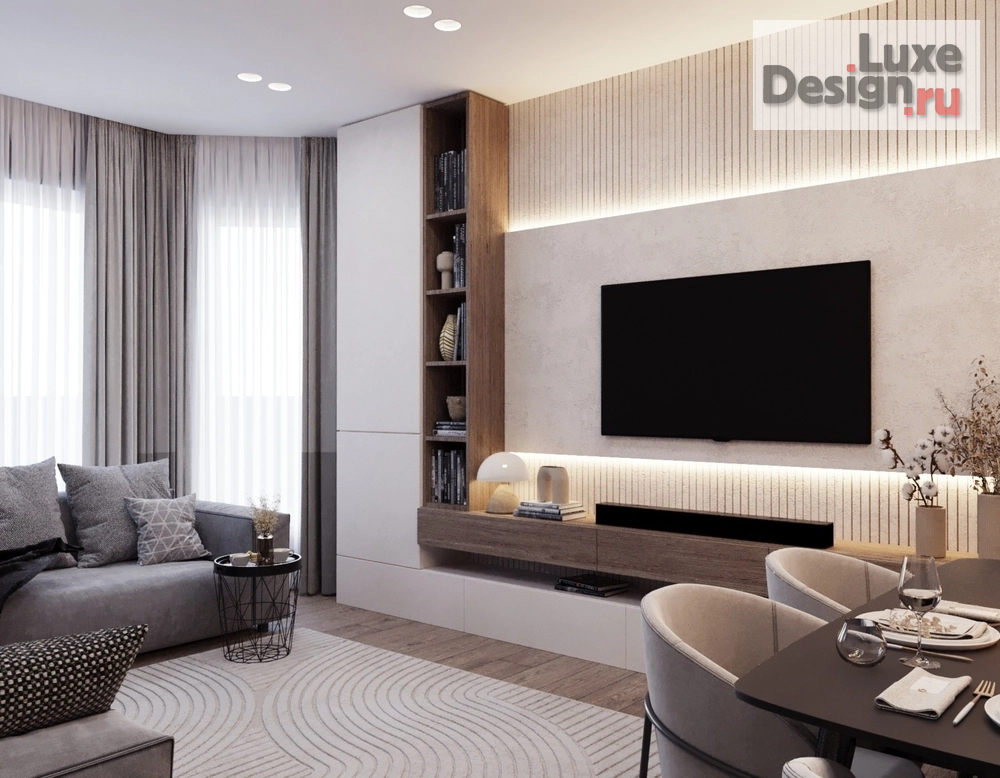 Дизайн интерьера кухни "Кухня гостиная в современном стиле" (фото 5)