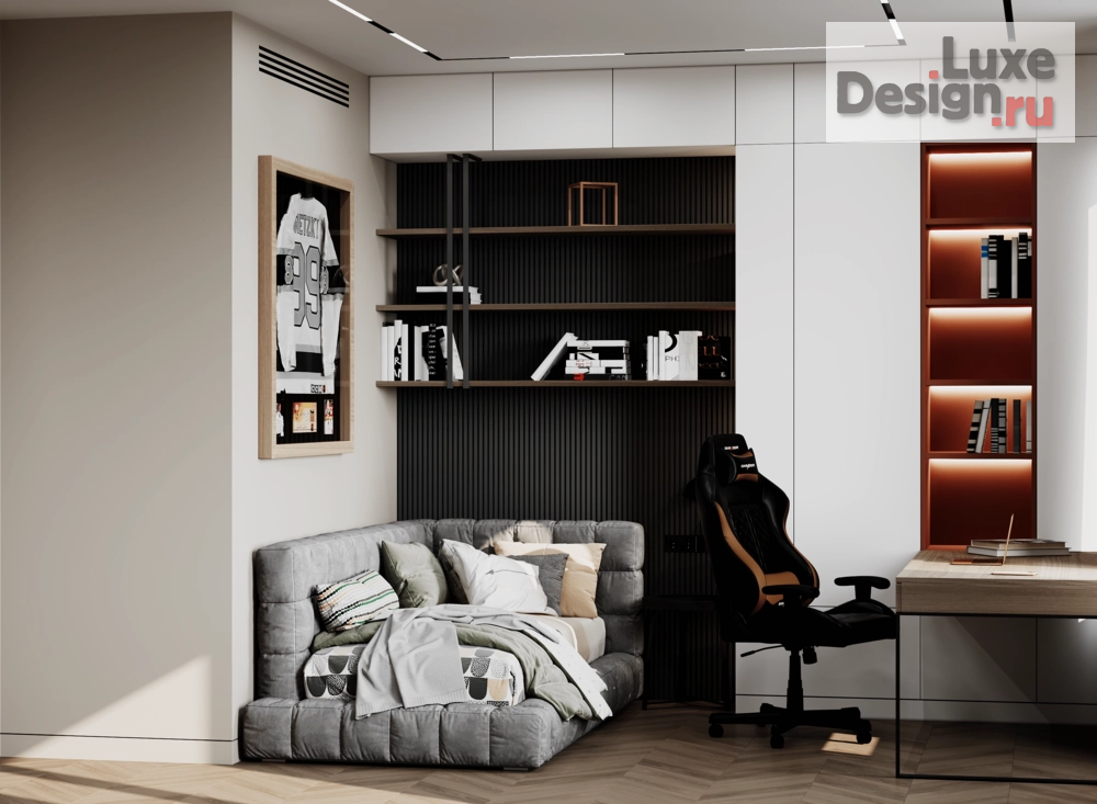 Дизайн интерьера квартиры "Дизайн-проект квартиры в современном стиле в ЖК Shome, 100 кв.м." (фото 17)