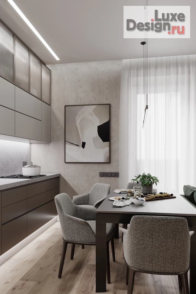 Дизайн интерьера квартиры "Дизайн-проект квартиры в современном стиле на ул.Мосфильмовская, 115 кв.м." (фото 3)