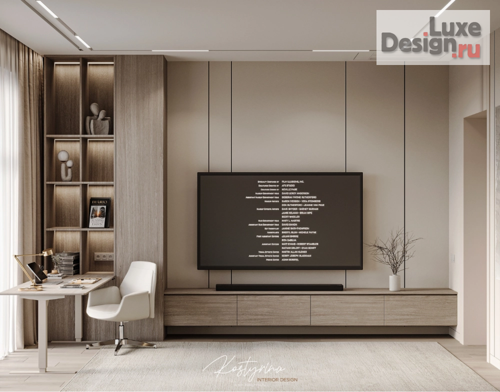 Дизайн интерьера загородного дома "Дизайн-проект частного загородного дома в стиле джапанди, 450 кв.м." (фото 38)