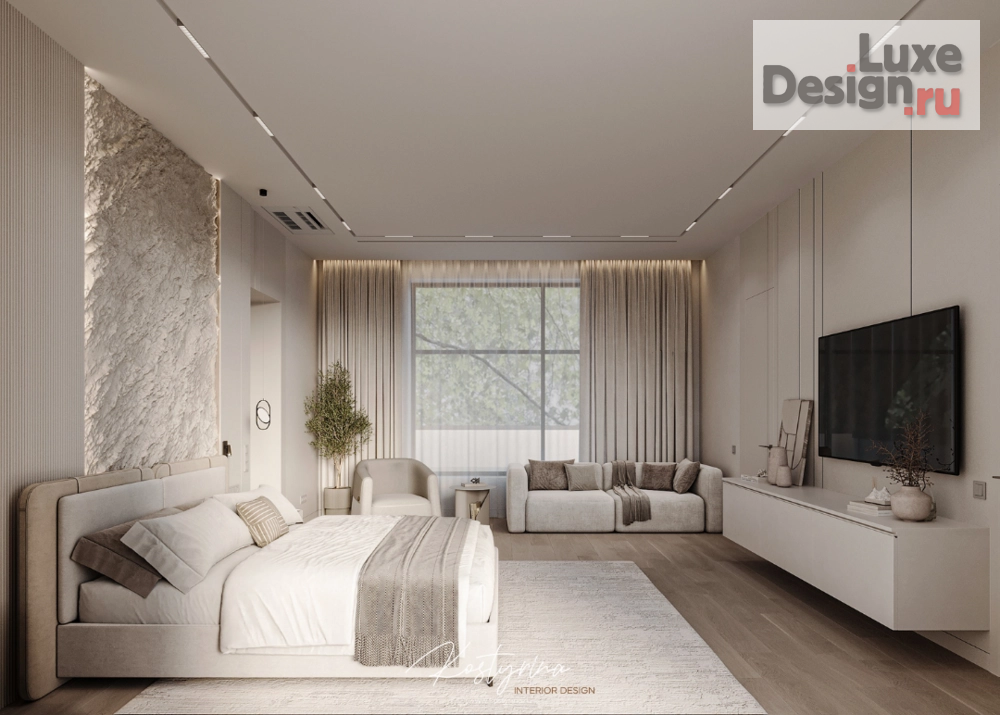 Дизайн интерьера загородного дома "Дизайн-проект частного загородного дома в стиле джапанди, 450 кв.м." (фото 15)