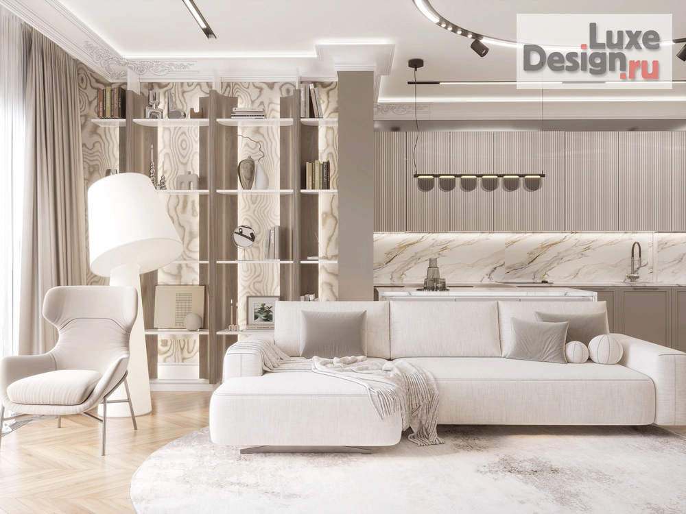 Дизайн интерьера гостиной "Квартира с панорамным видом" (фото 13)