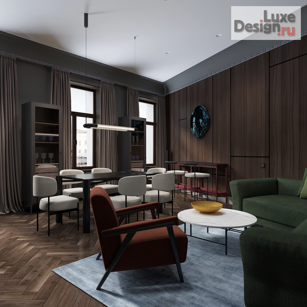 Дизайн интерьера квартиры "Проект квартиры для выходных на Фонтанке в СПб." (фото 1)