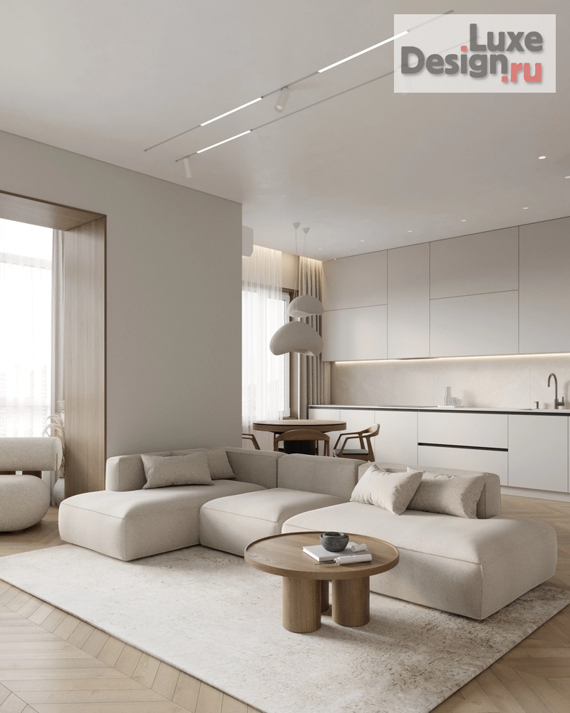 Дизайн интерьера двухкомнатной квартиры "ЖК Абай парк" (фото 1)