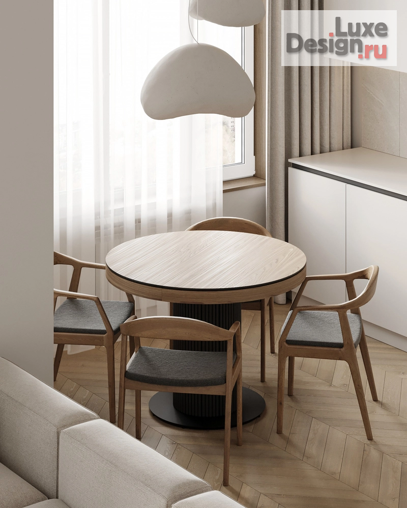 Дизайн интерьера двухкомнатной квартиры "ЖК Абай парк" (фото 3)