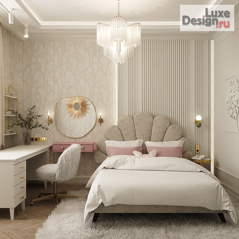 Дизайн интерьера трехкомнатной квартиры "Спальня для девушки" (фото 2)
