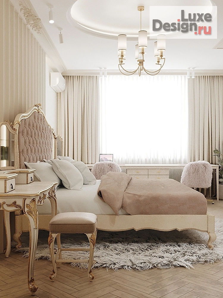 Дизайн интерьера трехкомнатной квартиры "Спальня для сестер в классическом стиле" (фото 3)
