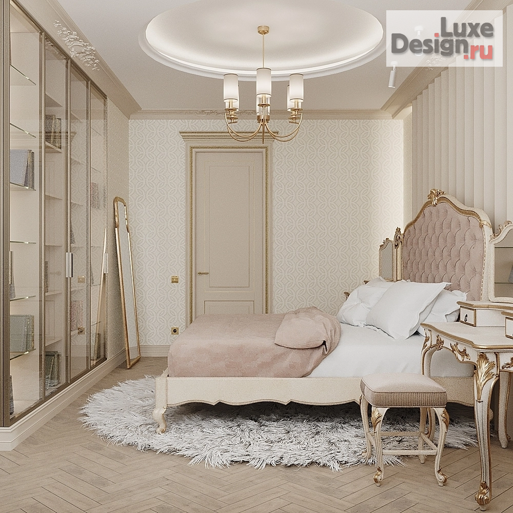 Дизайн интерьера трехкомнатной квартиры "Спальня для сестер в классическом стиле" (фото 5)