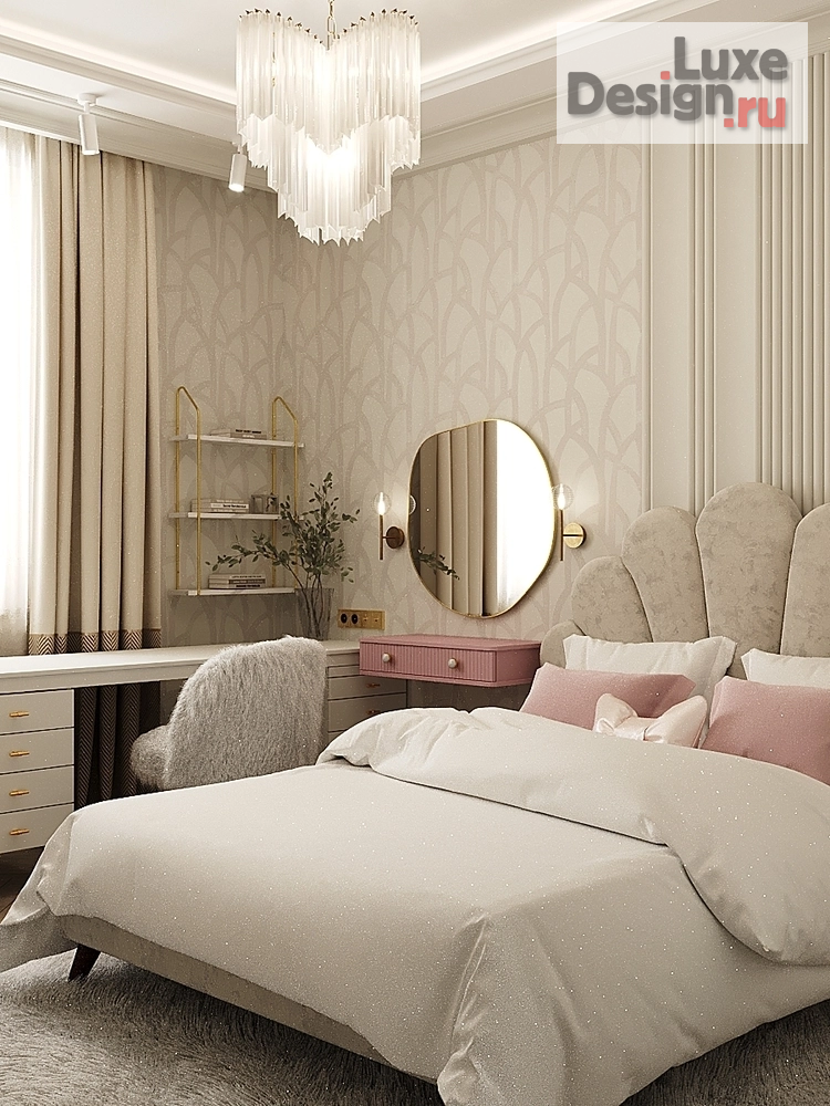 Дизайн интерьера трехкомнатной квартиры "Спальня для девушки" (фото 8)