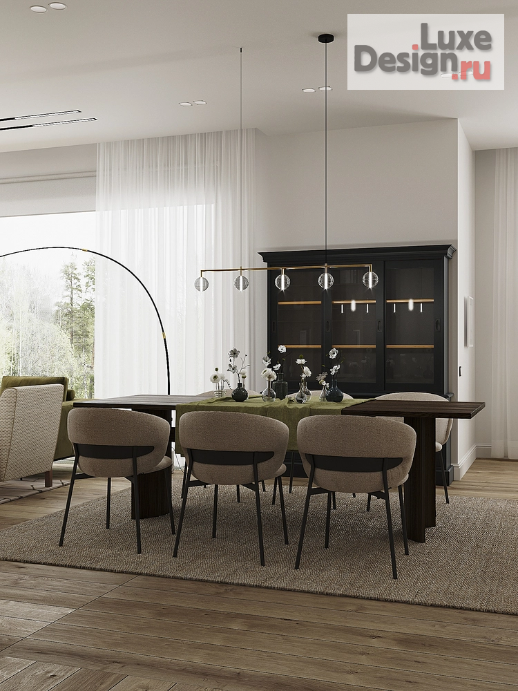 Дизайн интерьера загородного дома "Дом для молодой семьи в МО" (фото 3) от дизайнера Кристина Филиппова Дизайн интерьера загородного дома "Дом для молодой семьи в МО" (фото 3)