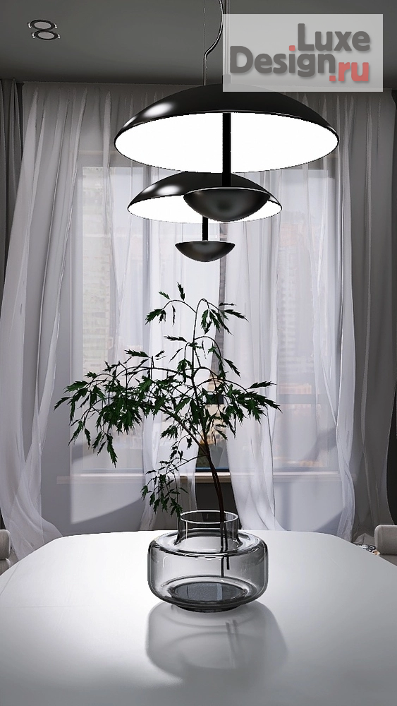 Дизайн интерьера двухкомнатной квартиры "Серый нуар" (фото 2)