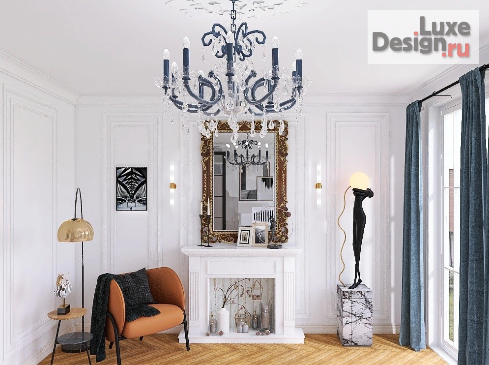 Дизайн интерьера гостиной "Гостиная в Парижском стиле" (фото 2)