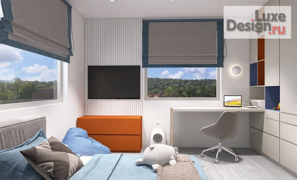 Дизайн интерьера комнаты "Яркая детская " (фото 2)