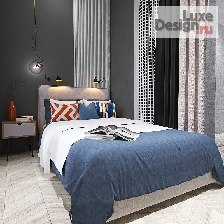 Дизайн интерьера однокомнатной квартиры "Яркая студия под аренду " (фото 4)