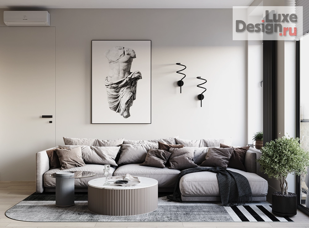 Дизайн интерьера трехкомнатной квартиры "Квартира ЖК "Московский 65"" (фото 1)