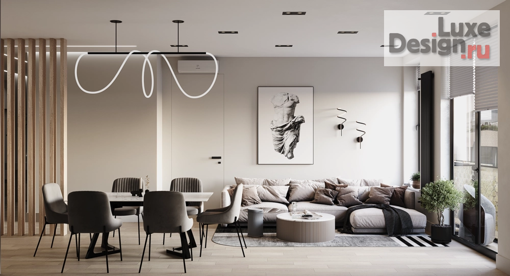 Дизайн интерьера трехкомнатной квартиры "Квартира ЖК "Московский 65"" (фото 2)