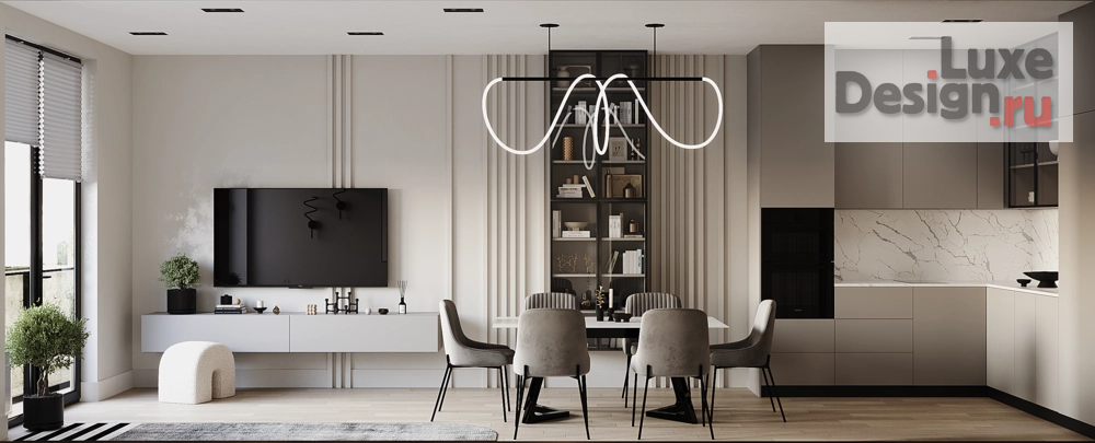 Дизайн интерьера трехкомнатной квартиры "Квартира ЖК "Московский 65"" (фото 3)